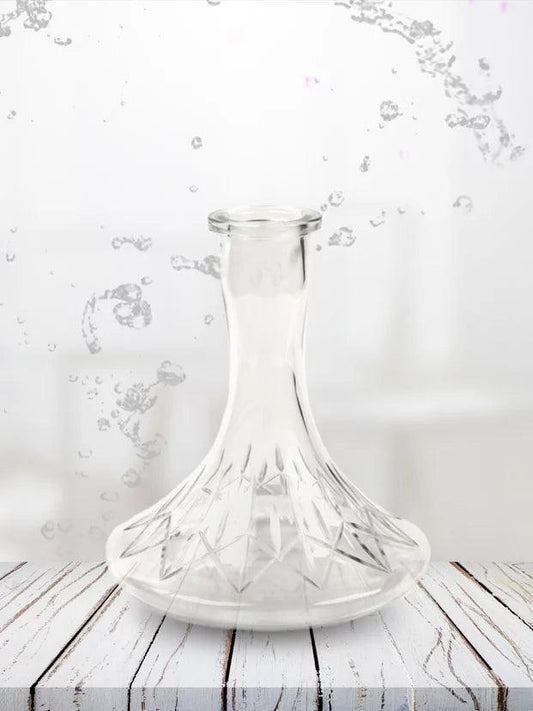 VESSEL GLASS Hookah Base - CRAFT (Clear Cut-2) - Prestige Hookah
