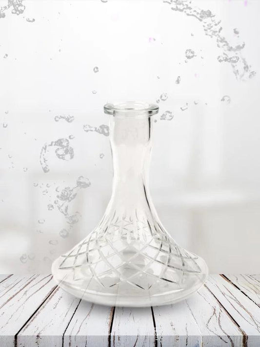VESSEL GLASS Hookah Base - CRAFT (Clear Cut-1) - Prestige Hookah